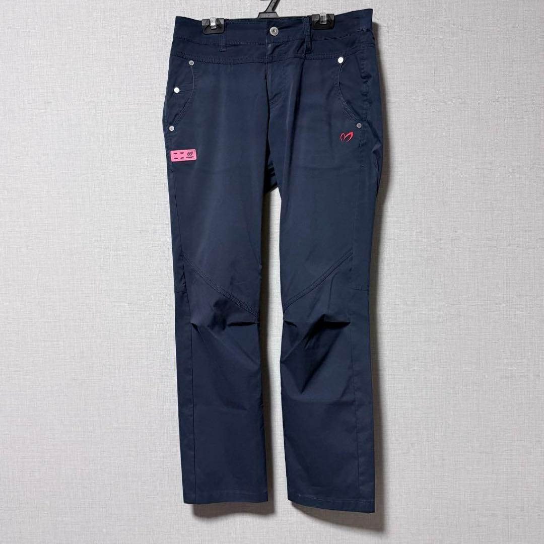 美品　マスターバニーエディション ゴルフパンツ ネイビー 0 ストレッチ