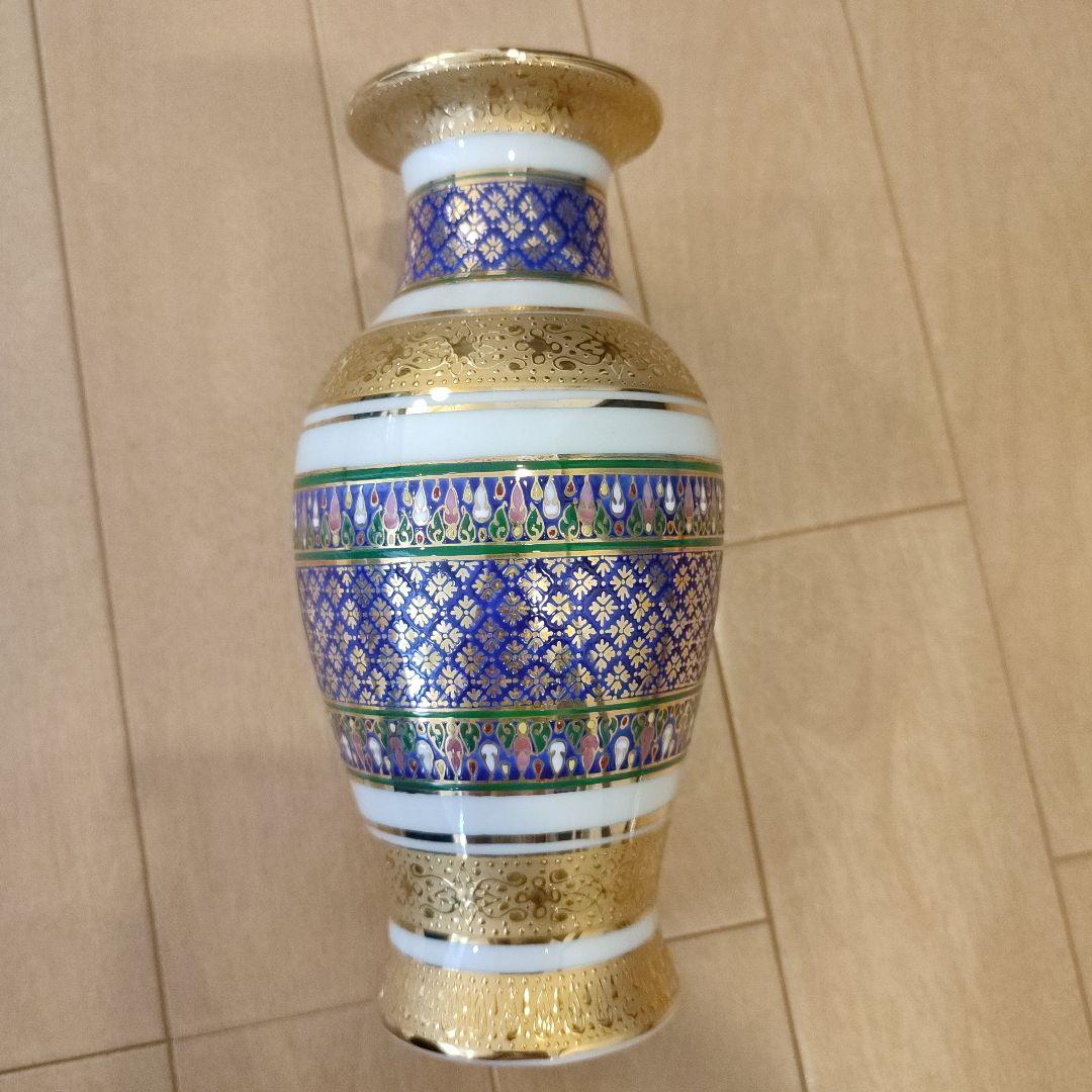 【新品】タイ製ベンジャロン焼き　花瓶