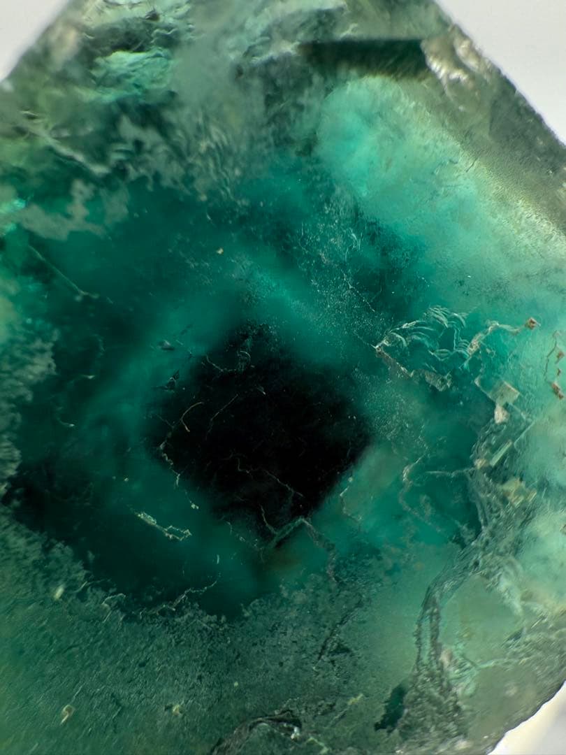 ブルー　グリーン　フローライト　オコルス産　原石　鉱物　標本　天然石　ウィンドウ