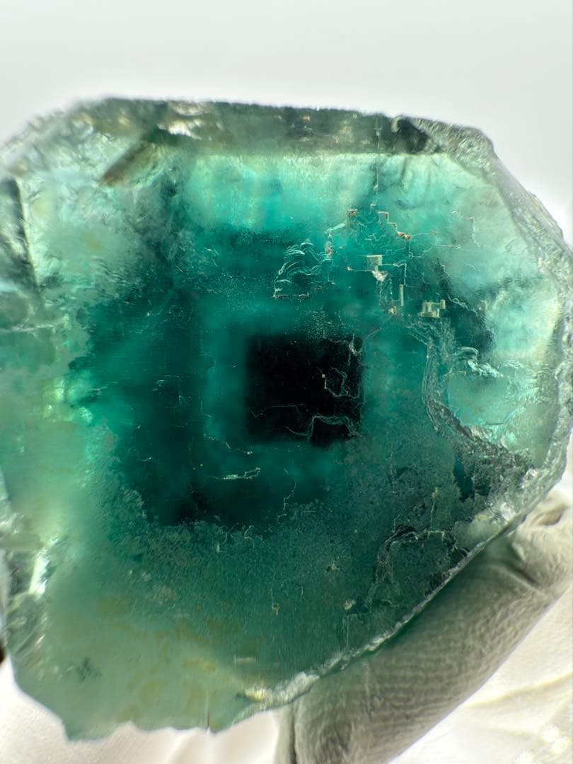 ブルー　グリーン　フローライト　オコルス産　原石　鉱物　標本　天然石　ウィンドウ