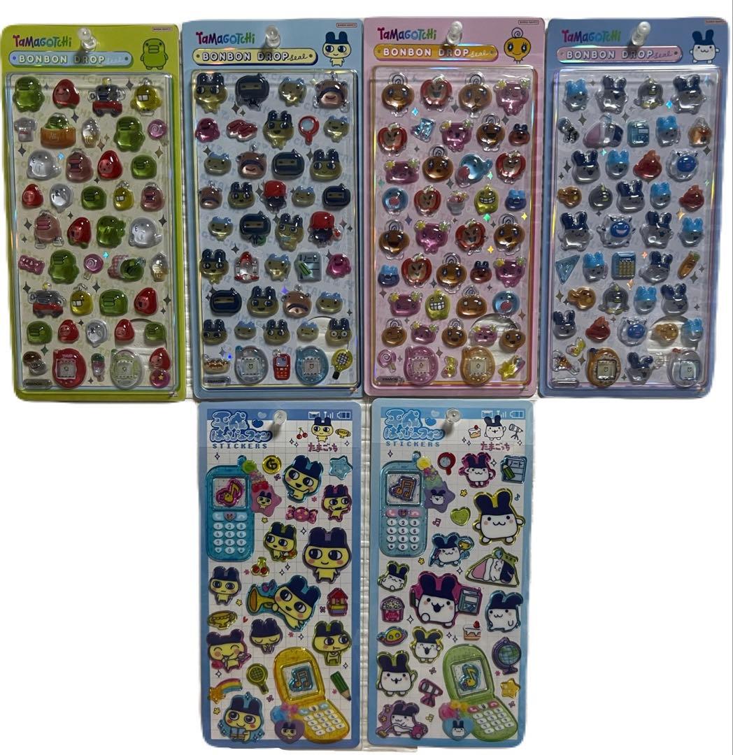 さ*く様 【国内正規品】　ボンボンドロップシール　たまごっち4種+平成はっぴーフ