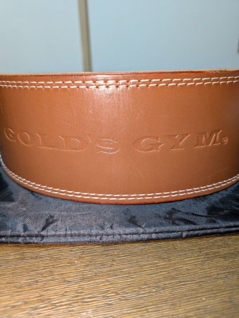 GOLD’S GYM プロレザーベルト G3324 Mサイズ ブラウン 保管袋付
