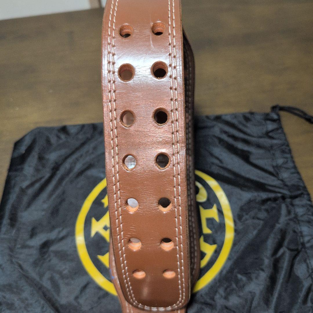 GOLD’S GYM プロレザーベルト G3324 Mサイズ ブラウン 保管袋付