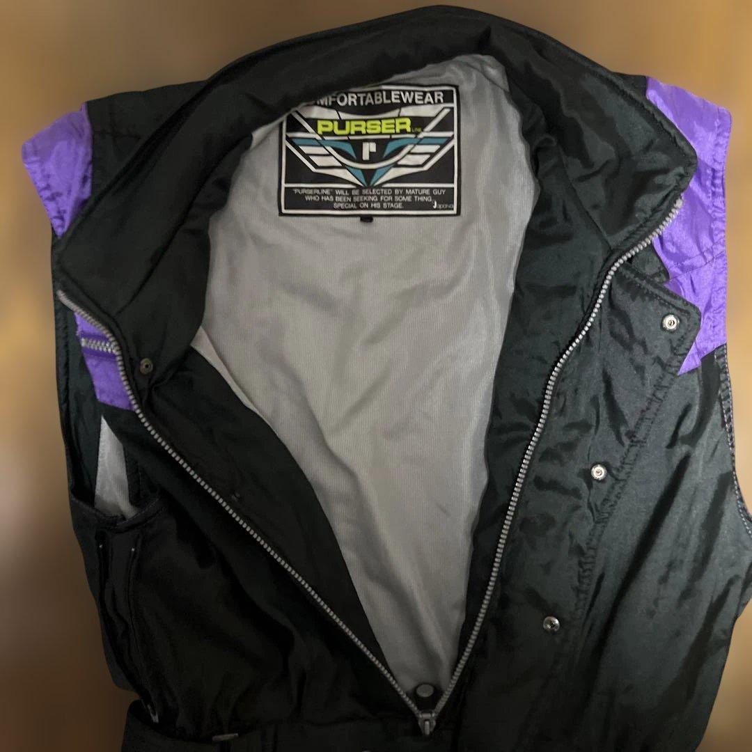PURSERLINE スキーウェアセット 紫/黒　LL
