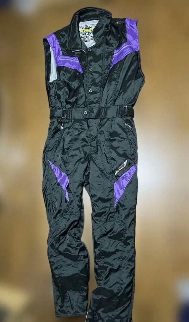 PURSERLINE スキーウェアセット 紫/黒　LL