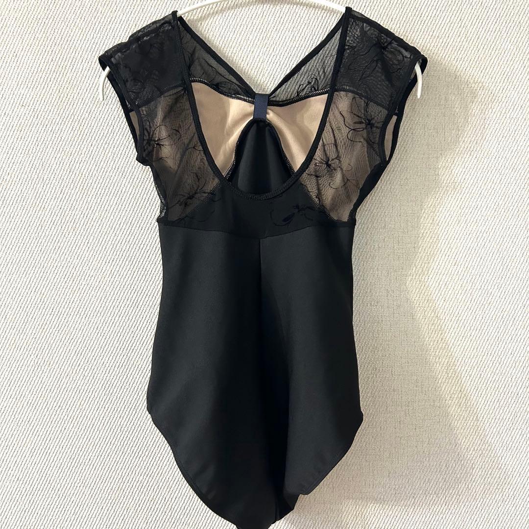 美品　シルフィーヌ　バレエレオタード　大人バレエ　40 L 日本製　リボン　黒