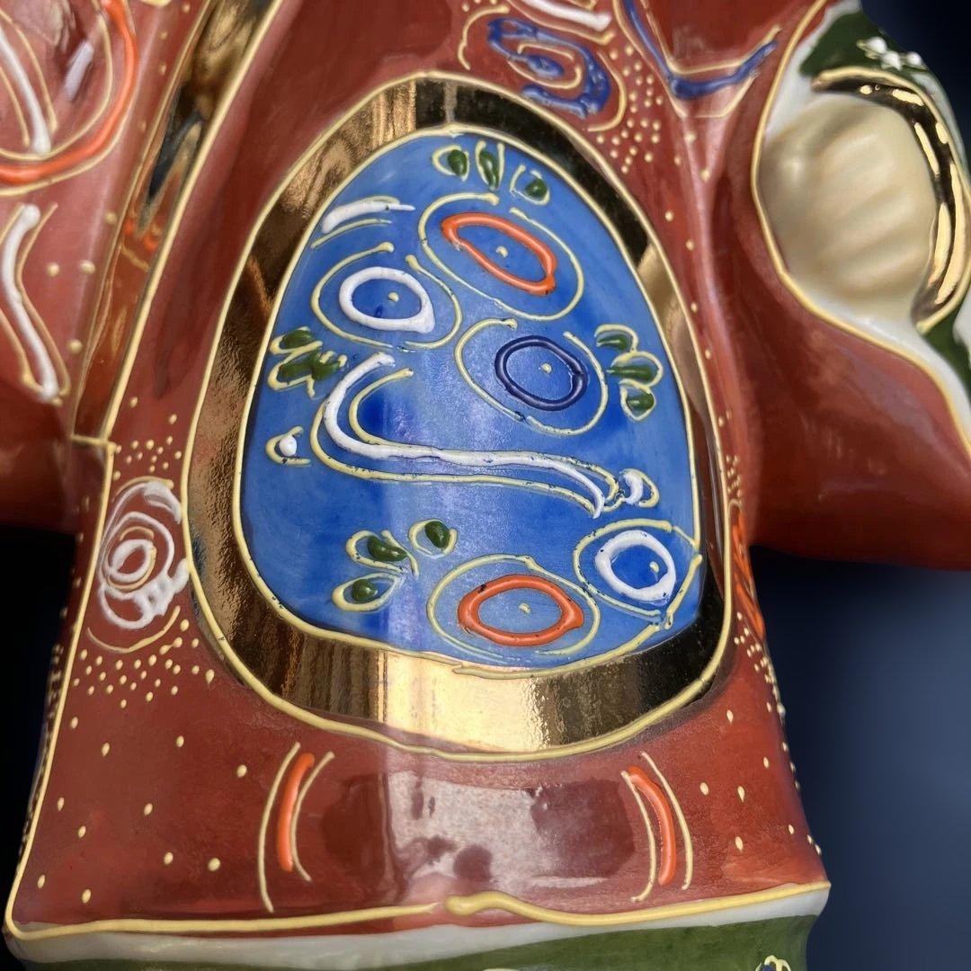 (512)伝統的な日本の陶器置物 男女像