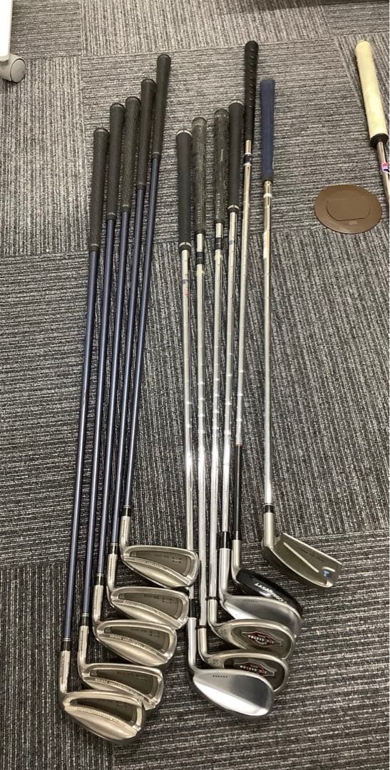 ゴルフクラブ17本セット ゴルフバッグ HI-BRID 黄色