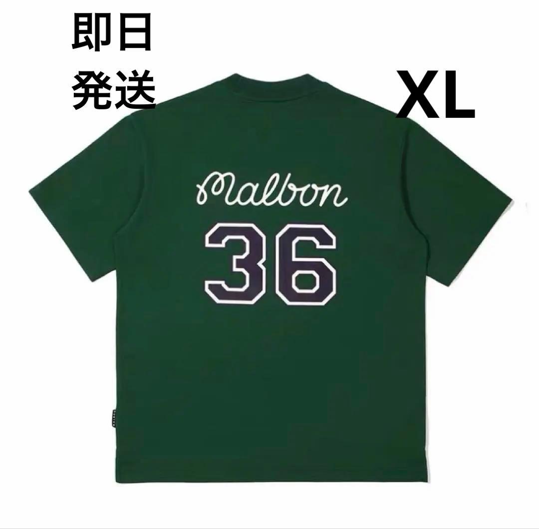 XL マルボンゴルフ MALBON GOLF シャツ　モックネック　緑