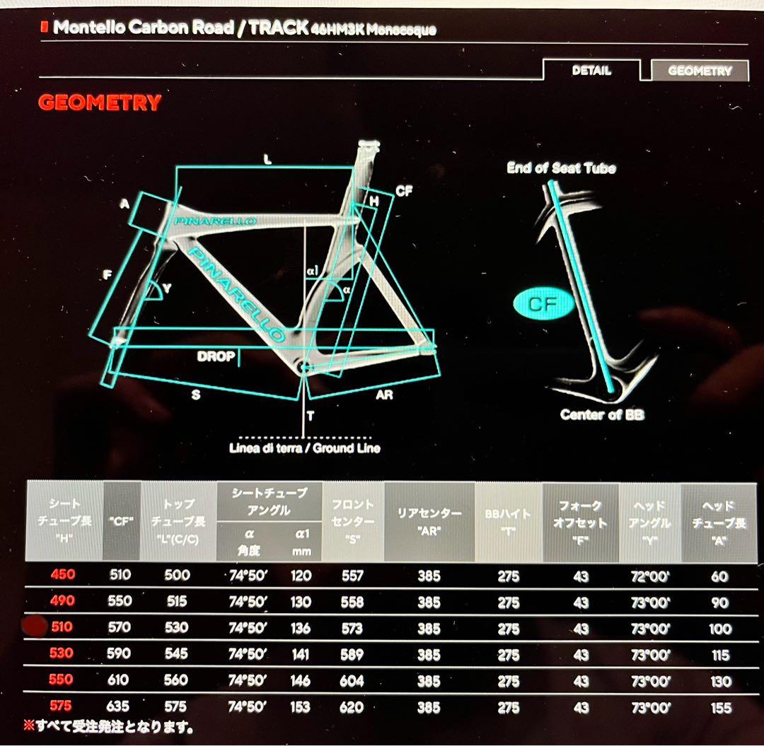 PINARELLO MONTELLO トラックフレームピスト　ピナレロ　モンテロ