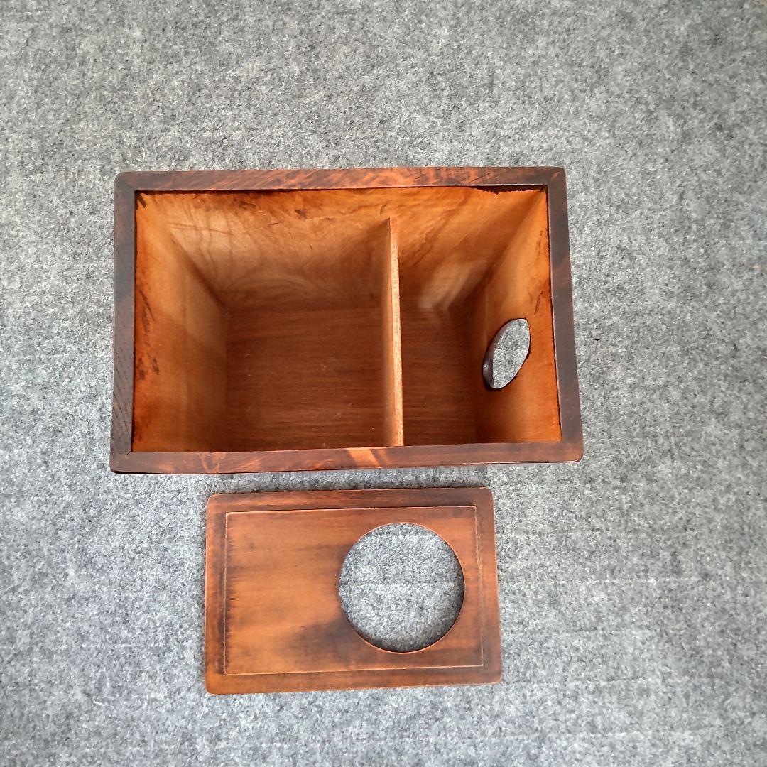 JAPAN VINTAGE　木製　ティッシュケース　ごみ箱　ダストボックス　民芸