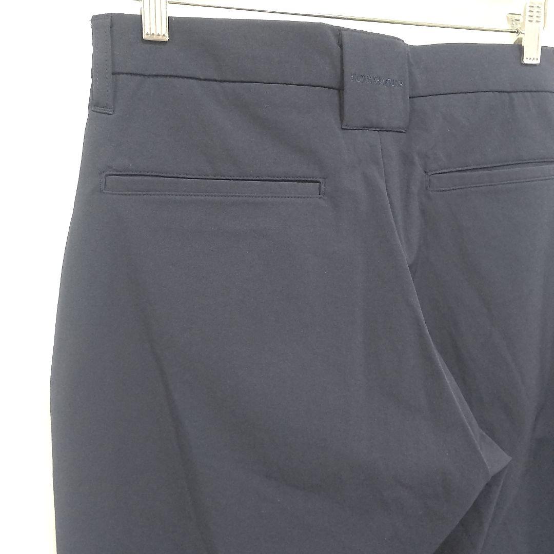 LUXEAKMPLUS 未使用 ゴルフ サイドロゴ スラックスパンツ M 紺