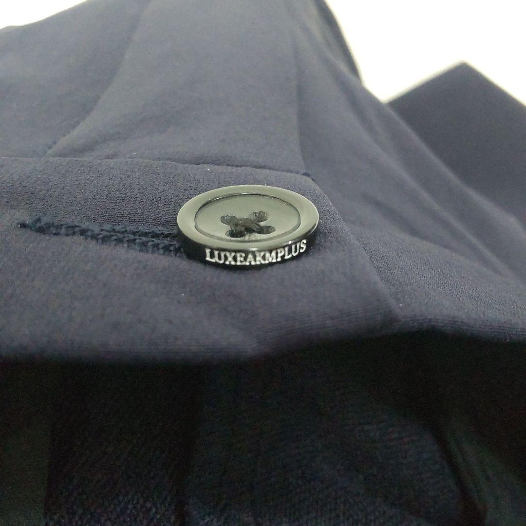 LUXEAKMPLUS 未使用 ゴルフ サイドロゴ スラックスパンツ M 紺