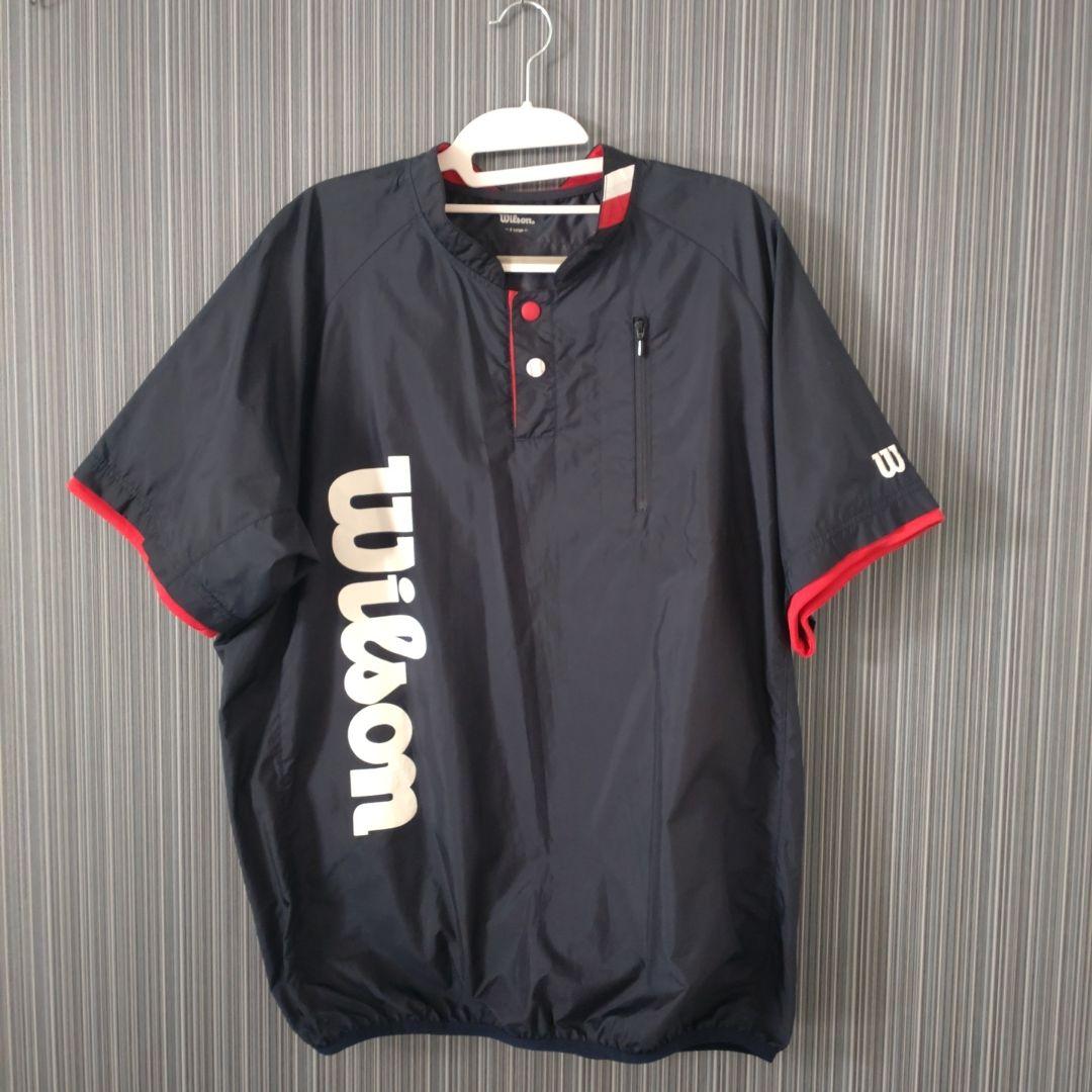 Wilson 半袖ジャケット ネイビー/レッド