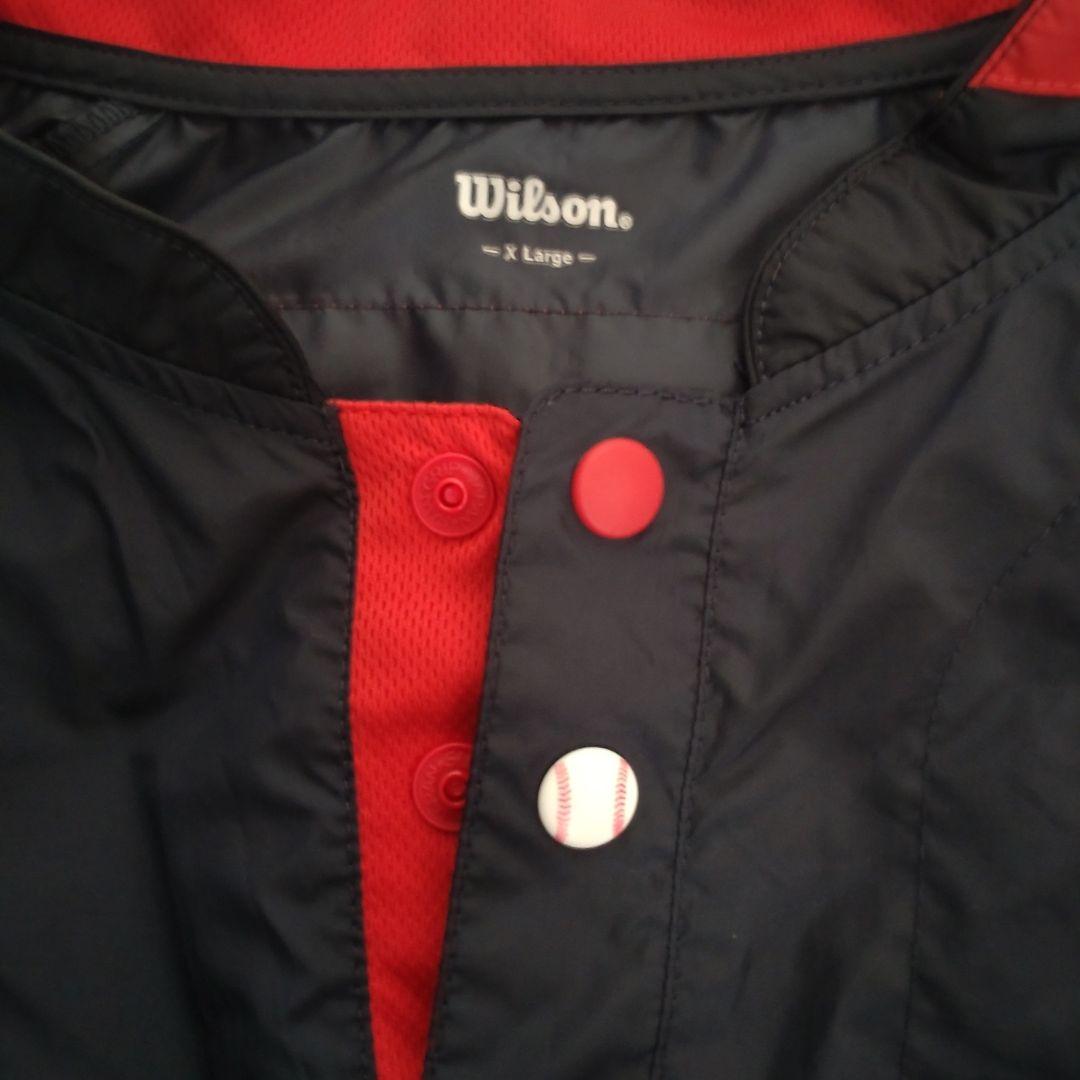 Wilson 半袖ジャケット ネイビー/レッド