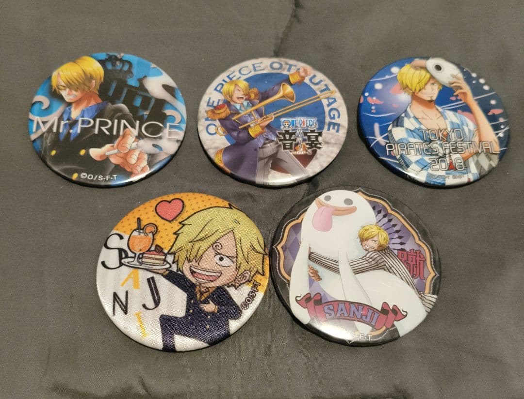 公*o様 ワンピース サンジ 缶バッジ 5個セット