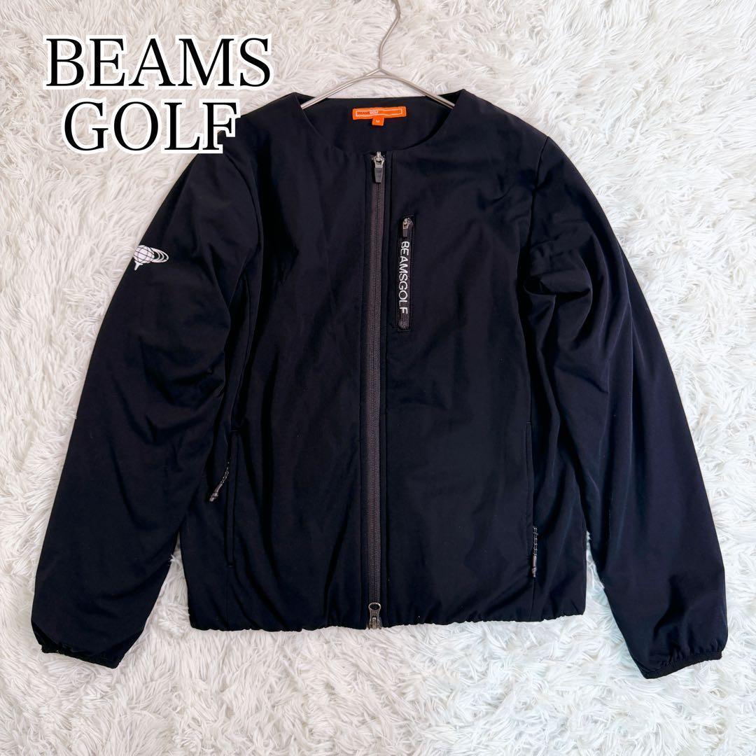 【極美品】BEAMS GOLF ノーカラージャケット ブルゾン ゴルフウェア