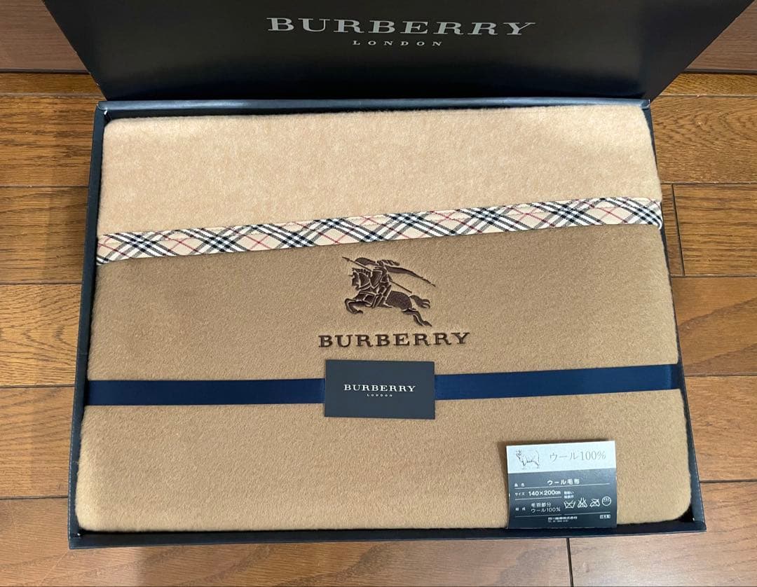 BURBERRY ウール　毛布 140×200cm